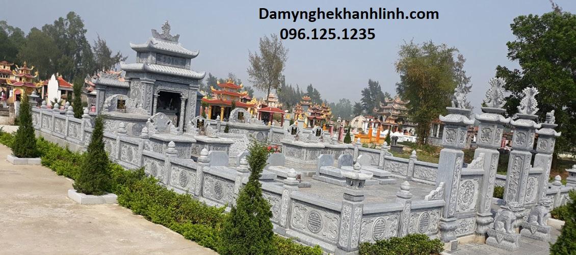 KHU LĂNG MỘ ĐÁ GIA ĐÌNH ĐẸP CHUẨN KÍCH THƯỚC PHONG THỦY 