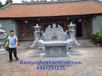 Bàn lễ đá làm từ đá xanh nguyên khối bán tại Ninh Bình