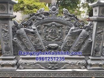 Cuốn thư đá trấn phong thủy trong nhà thờ họ 