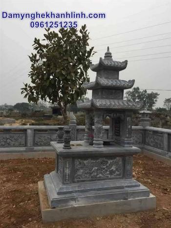 Mẫu mộ ba mái bằng đá thiết kế đơn giản giá tốt 