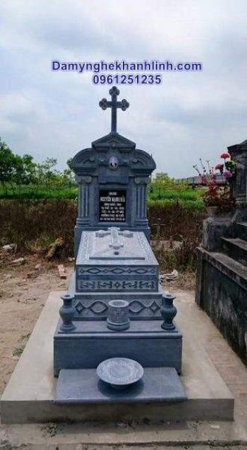 Mộ đá công giáo -mẫu mộ công giáo thiết kế đơn giản giá rẻ 