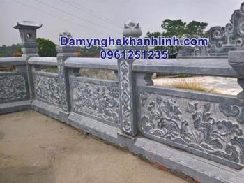 Lan can đá - mẫu hàng rào đá xanh thiết kế cao cấp