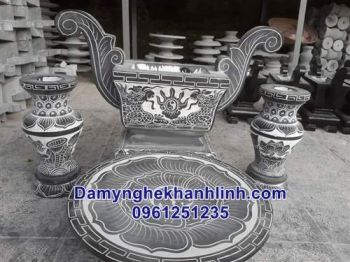 Mẫu bát hương bằng đá thiết kế hình vuông