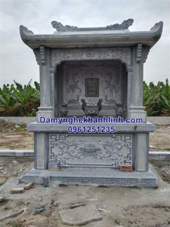 Mẫu lăng thờ đá thiết kế nhỏ gọn hoa văn tinh tế năm 2021