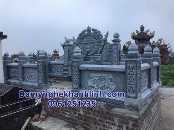 Mẫu khu lăng mộ đá gia đình đẹp thiết kế tinh tế - KL008
