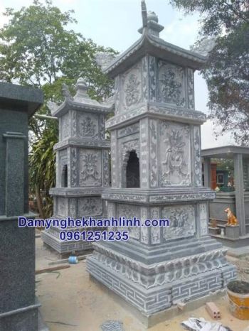 Mộ tháp đá - Mộ đá phật giáo KL01