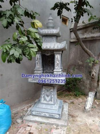  Cây hương đá bàn thờ thiên bằng đá chân cột vuông hai mái
