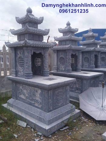 Xây mộ đá ba mái - các mẫu mộ ba mái bằng đá xanh khối cực đẹp