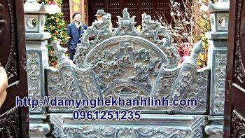  Các mẫu bình phong đá - cuốn thư đá nhà thờ họ đẹp