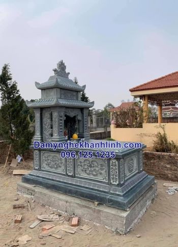 Tổng hợp [55+] mẫu mộ đá đẹp hai mái nguyên khối chế tác tại Ninh Bình.