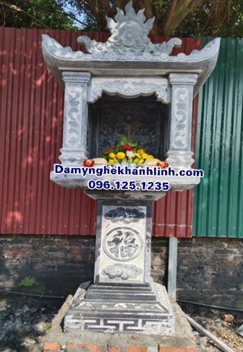 Mẫu cây hương đá ngoài trời đẹp một mái thiết kế chuẩn phong thủy