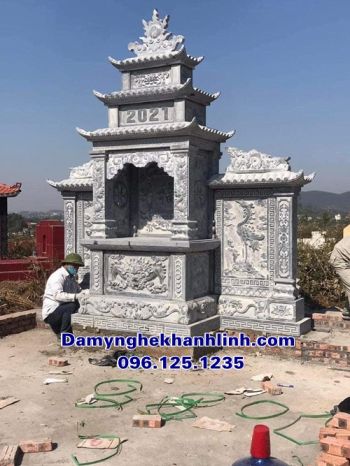 Mẫu lăng thờ đá xanh khu lăng mộ nghĩa trang gia đình đẹp