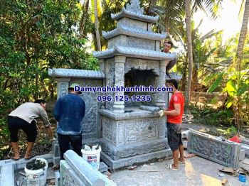 Mẫu lăng thờ đá khu lăng mộ đẹp nhất hiện nay - long đình đá