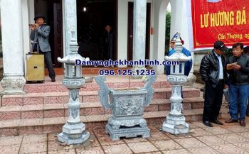 Mẫu lư hương đá vuông đẹp chuẩn phong thủy