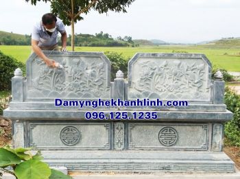  Mẫu mộ đôi đẹp đơn giản bằng đá xanh tự nhiên giá tốt
