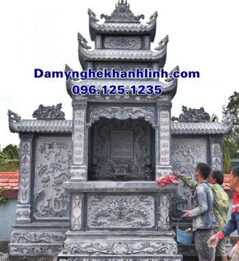 Mẫu lăng thờ đẹp bằng đá khu nghĩa trang gia đình