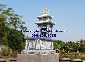 Mẫu mộ đá hai mái đao đẹp thiết kế tinh xảo