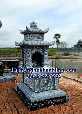 Mộ đá hai mái đẹp chuẩn phong thủy bán tại Thái Bình