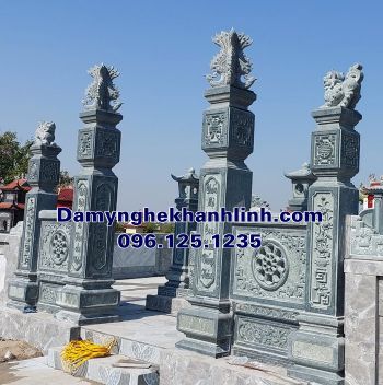 Mẫu cổng lăng mộ đẹp bằng đá nguyên khối CDLM295