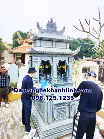 Mẫu mộ đôi song thân bằng đá đẹp bán tại Hà Nội