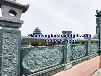 Mẫu lan can đá đẹp xây tường rào lăng mộ nghĩa trang gia đình LCD305