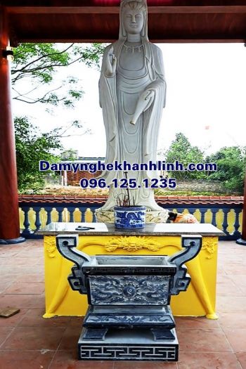  Mẫu lư hương vuông bằng đá xanh tự nhiên bán tại Thái Bình