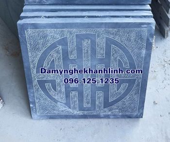 Mẫu đá lát sân nhà thờ họ chạm chữ Thọ DLN316