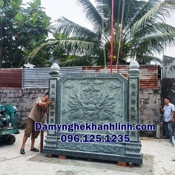 Mẫu cuốn thư đá vuông nhà thờ họ bán tại Khánh Hòa 348