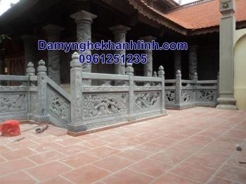 Lan can đá -mẫu hàng rào đá nhà thờ họ hoa văn tứ quý