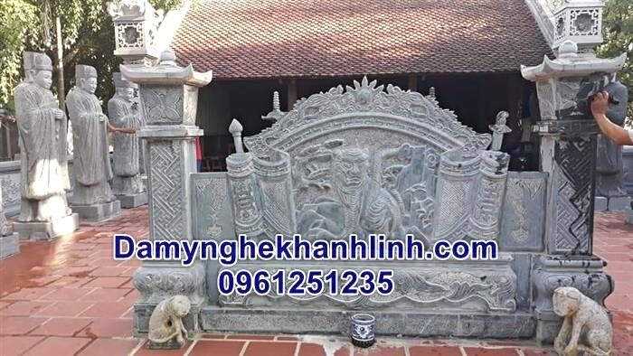 Bình phong đá nhà thờ đẹp