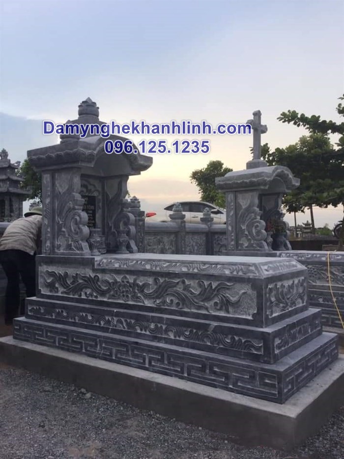Địa chỉ bán mộ tam cấp đá xanh giá rẻ uy tín tại Bình Dương