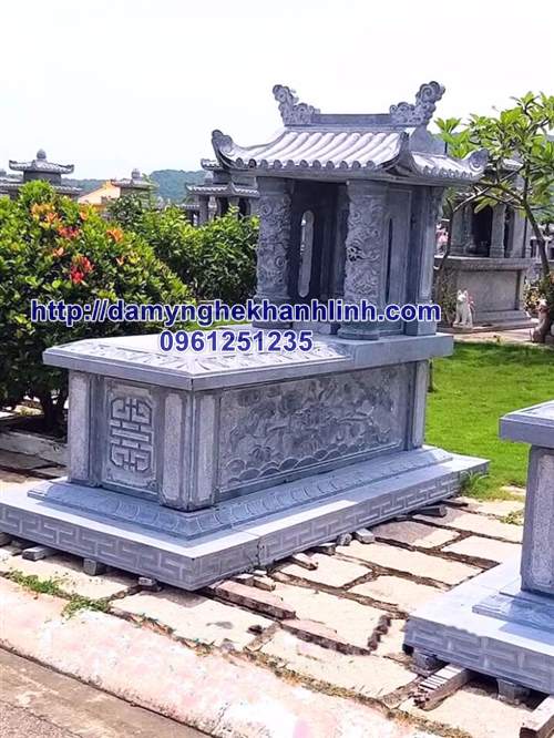 Giá mộ đá nguyên khối Ninh Bình một mái