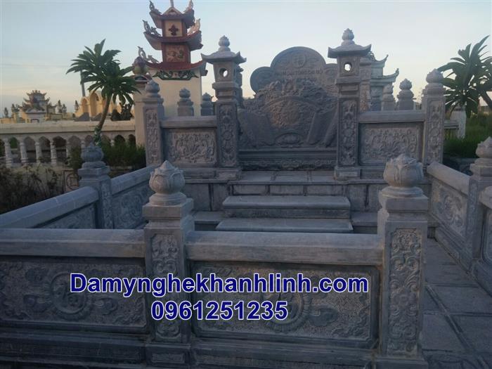 kích thước mẫu khu lăng mộ đá gia tộc đẹp 