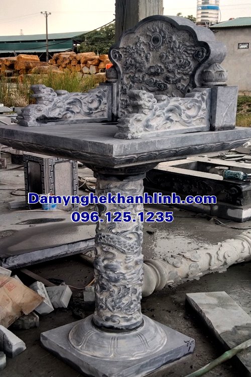 Kích thước xây cây hương ngoài trời loại không mái che