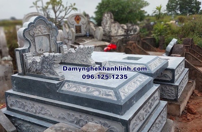 Kích thước xây mộ tam cấp chuẩn cho kiểu mộ địa táng một lần