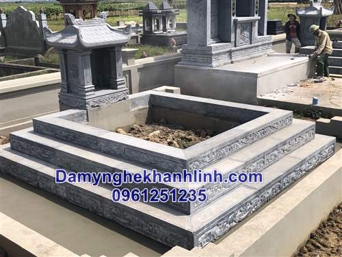Kiểu mộ tam cấp bằng đá cho mộ sửa chữa