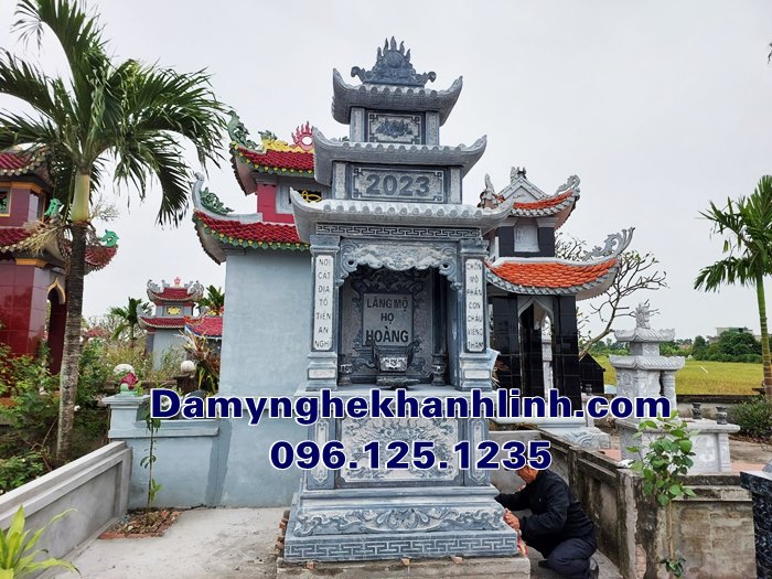Lăng thờ đá đơn - mẫu lăng thờ khu lăng mộ gia đình năm 2023