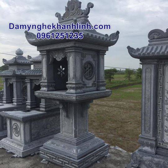 Mẫu bàn thờ thiên bằng đá chân cột vuông 