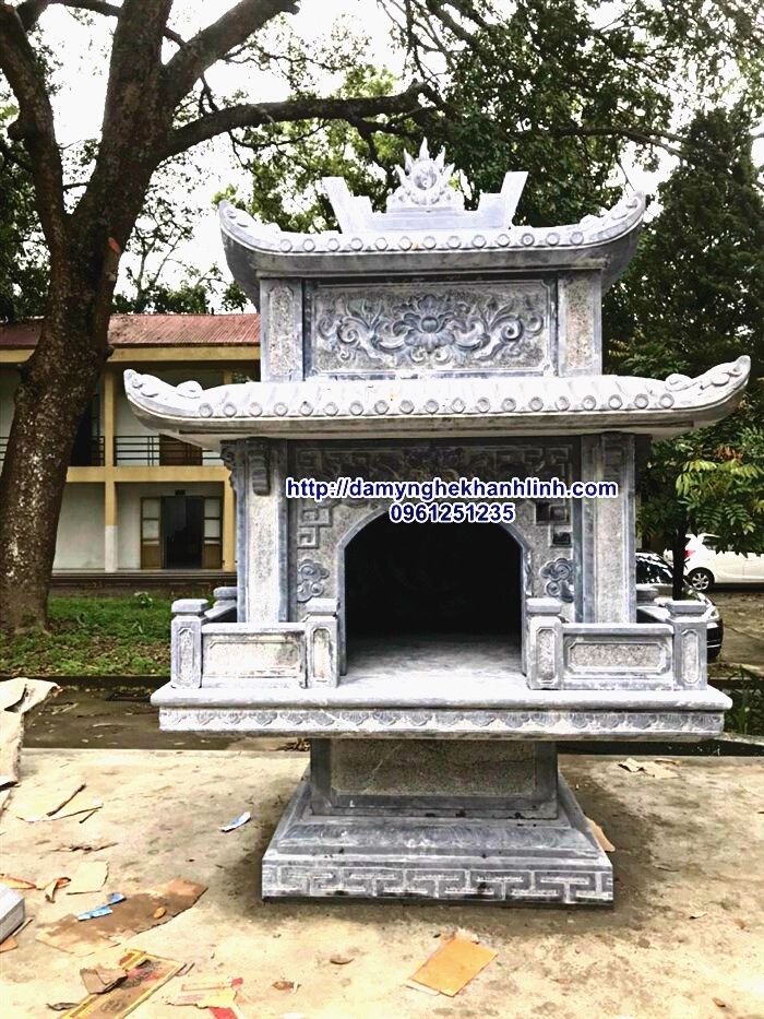 Mẫu bàn thờ thiên bằng đá ngoài trời đẹp chế tác từ đá xanh