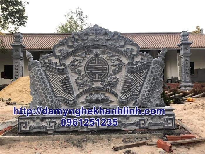 Mẫu bình phong trấn phong thủy nhà thờ họ