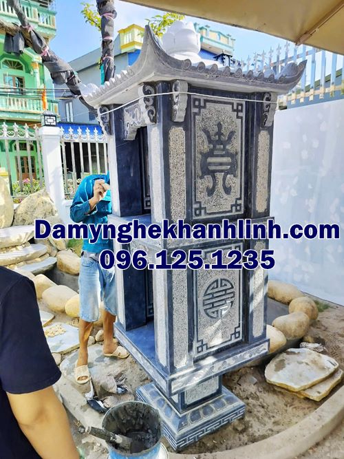 Mẫu cây hương đá 2 tầng thờ thiên thờ mẫu bán thiên ngoài trời đẹp