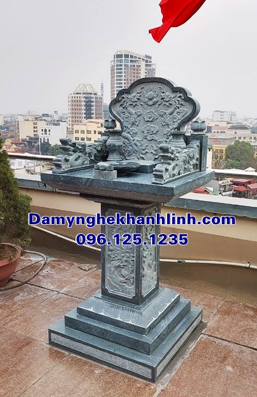 Mẫu cây hương đá miền tây chế tác từ đá xanh thanh hóa kích thước 69x69