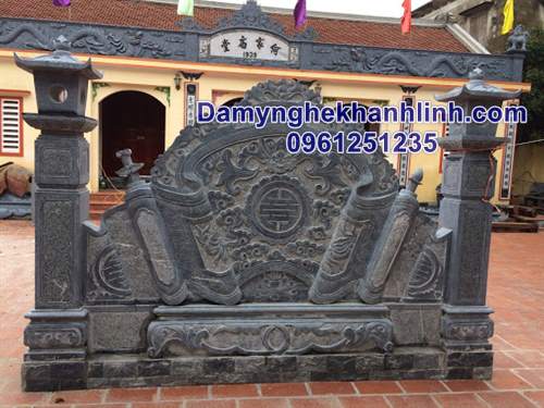 Mẫu cuốn thư đá chữ thọ