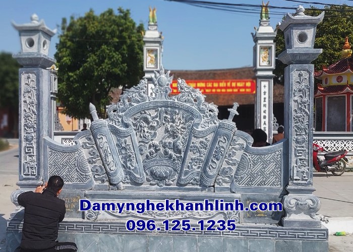 Mẫu cuốn thư đá đẹp cho nhà thờ họ, đình chùa