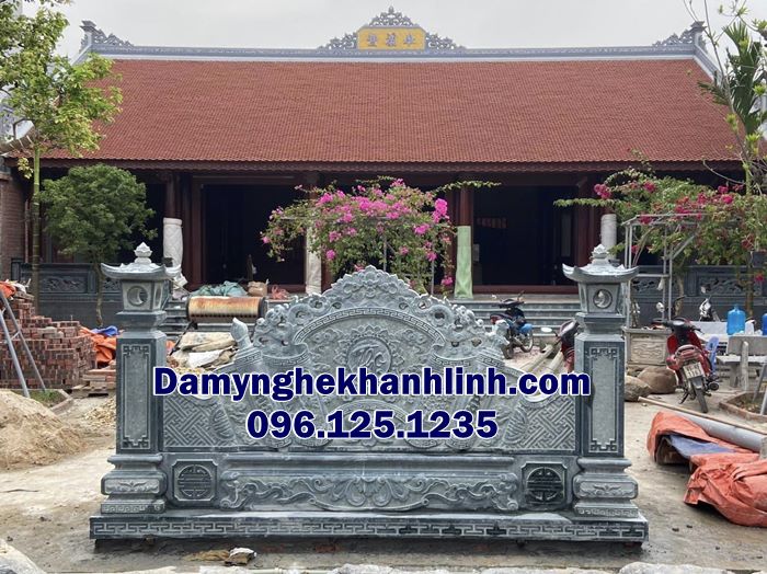 Mẫu cuốn thư đá đẹp nhà thờ họ bán tại Hưng Yên 349