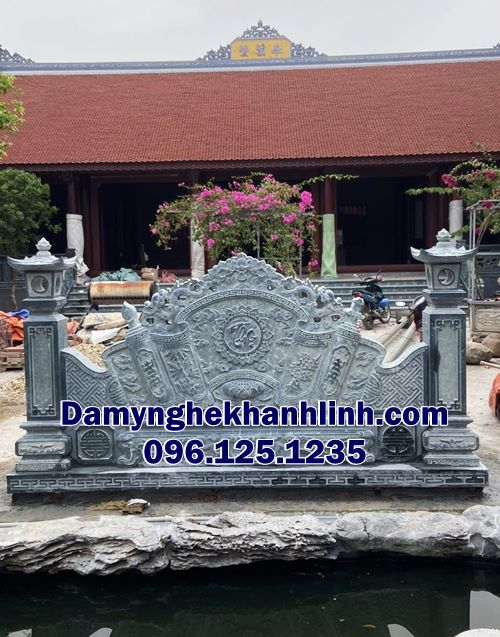 Mẫu cuốn thư đá đẹp nhà thờ họ bán tại Hưng Yên