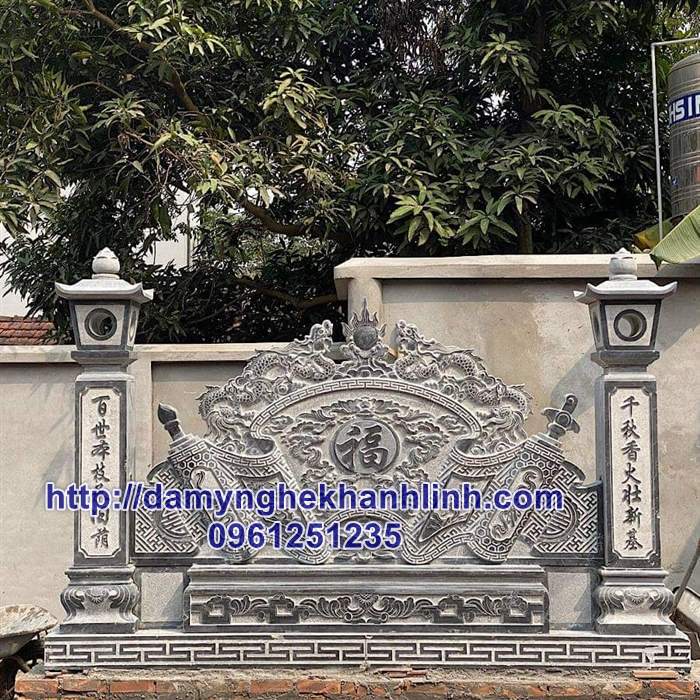 Mẫu cuốn thư đá nhà thờ họ giá tốt
