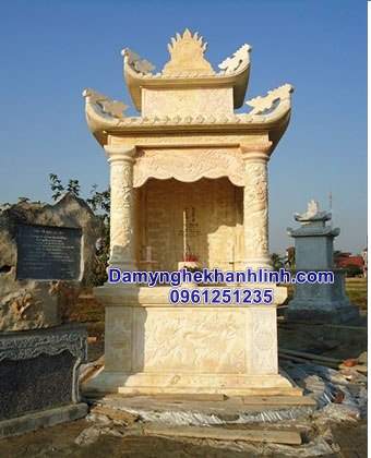 Mẫu lăng thờ bằng đá vàng