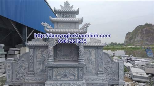 Mẫu lăng thờ cánh đẹp cho khu lăng thờ đá gia đình năm 2021