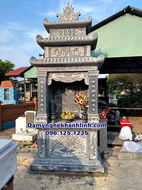 Mẫu lăng thờ đá - long đình đá đơn